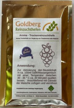 Weißweinhefe universal - Goldberg Aromahefe 20gr. für 200 ltr. Maische